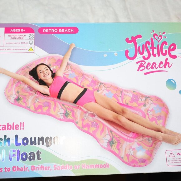 Justice Beach- Mesh Lounge Float - 62' X 33.5" - Picture 1 of 2